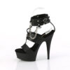 DELIGHT-661 Black Faux Leather/Black Matte