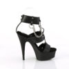 DELIGHT-661 Black Faux Leather/Black Matte