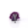ELEGANT-401F Purple Marabou-Faux Leather/Purple