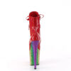 FLAMINGO-1020HG Red Holo Patent/Rainbow Glitter