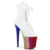 FLAMINGO-1020HG White Holo Patent/Rainbow Glitter