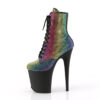 FLAMINGO-1020RS Rainbow Rhinestone/Black Matte