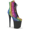 FLAMINGO-1020RS Rainbow Rhinestone/Black Matte