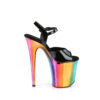 FLAMINGO-809RC Black Patent/Rainbow Chrome