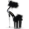 FLAMINGO-824F Clear-Black Fur/M