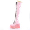 SHAKER-374-1 Baby Pink Hologram Stretch Patent