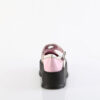 SLACKER-23 Baby Pink Holo Patent-White Vegan Leather