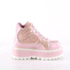 SLACKER-50 Baby Pink Holographic Patent-Pink Multi Glitter