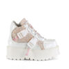 SLACKER-50 White Holographic Patent-Baby Pink Multi Glitter