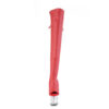 SPECTATOR-3019 Red Faux Leather/Clear-Silver Chrome