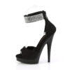 SULTRY-625 Black Faux Suede/Black Matte