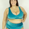 Velveteratti Turquoise Sweet Scoop Plus Size Sports Bra