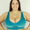 Velveteratti Turquoise Sweet Scoop Plus Size Sports Bra