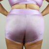 Lilac Sparkle High Waisted Cheeky Shorts &#8211; Plus Size
