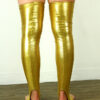 Gold Sparkle Extra long Stirr-up Spandex Legwarmers/ Knee High Socks