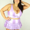 Lilac Sparkle Sweet Scoop Sports Bra &#8211; Plus Size