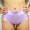 Lilac Sparkle Mid Waisted BRAZIL Scrunchie Bum Shorts | Pole Wear
