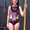 Boston Bodysuit &#8211; Aubergine Velvet