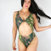 Camouflage Twisty Leotard Bodysuit