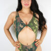 Camouflage Twisty Leotard Bodysuit