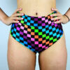 Checkerboard Mid Waisted BRAZIL Scrunchie Bum Shorts | Pole Wear