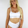 Crystal V Mid Waist Short &#8211; White | Pole Wear