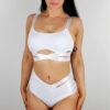 Crystal V Mid Waist Short &#8211; White | Pole Wear