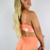 Crystal V Mid Waist Short &#8211; Peach | Pole Wear