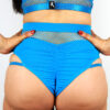 FELIX High Waist Strap Scrunch Bum Short &#8211; ELECTRIC BLUE