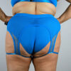 FELIX Mid Waist Open Mesh Garter Short &#8211; ELECTRIC BLUE | Pole Wear