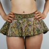 Gold Shattered Mid Waisted Skort