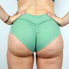 Leaf Rib Mid Waisted BRAZIL Scrunchie Bum Shorts | Pole Wear