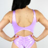 Lilac Sparkle Twisty Leotard Bodysuit