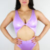 Lilac Sparkle Twisty Leotard Bodysuit