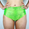 Lime Mid Waisted BRAZIL Scrunchie Bum Shorts | Pole Wear