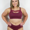 Maddox Mesh Sports Bra &#8211; Plum