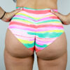 Sherbet Mid Waisted BRAZIL Scrunchie Bum Shorts | Pole Wear