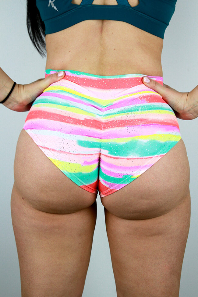 Sherbet-Mid-Waisted-BRAZIL-Scrunchie-Bum-Shorts-Pole-Wear-Rarr-designs-back.jpg