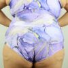 Tutti Frutti High Waisted BRAZIL Scrunchie Bum Short &#8211; Plus Size GRAPE | Pole Wear