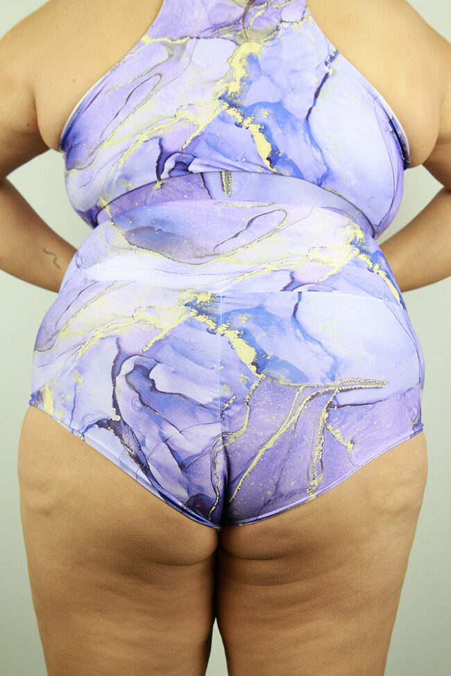 Tutti-Frutti-High-Waisted-BRAZIL-Scrunchie-Bum-Shorts-Plus-Size-GRAPE-Pole-Wear-BACK.jpg