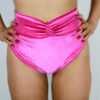 Velvet Sparkle High Waist Short &#8211; Pink