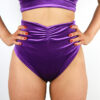 Velvet Sparkle High Waist Short &#8211; Purple