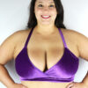 Velveteratti Plus Size Bikini Bra Glitter Purple