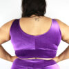 Velveteratti Sweet Scoop Plus Size Sports Bra Glitter Purple