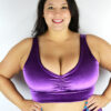 Velveteratti Sweet Scoop Plus Size Sports Bra Glitter Purple