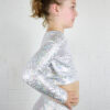 White Sparkle Long Sleeve Crop Top Youth Girls