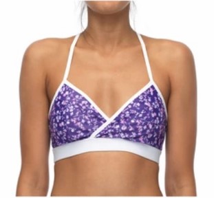 Baby Sports Bra &#8211; Purple Floral &#8211; Size 8