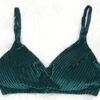 Lana Top &#8211; V-Neck Velvet Sports Bra Emerald