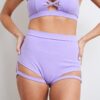 Lure You Shorts &#8211; High Waist Scrunch Garter Shorts Lilac