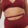 Sage Top &#8211; Cut Out Twist Halter Top Recycled Burgundy